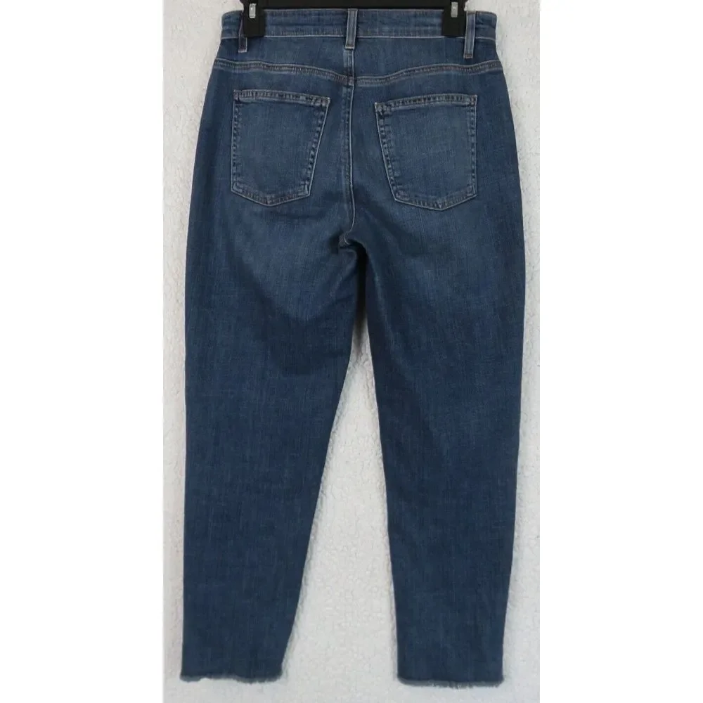 Womens‎ Eileen Fisher Jeans Size 2 Made in USA Blue Cotton Cropped Capri 28x27 - Picture 2 of 11